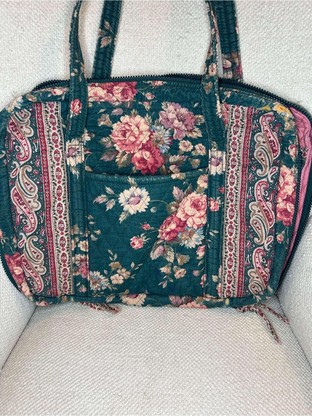 Vintage Vera Bradley Greenbriar laptop bag.
